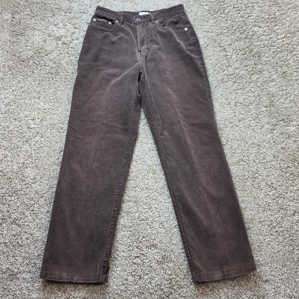 VINTAGE Calvin Klein Jeans Corduroy Pants Womens 4 Brown Straight High Rise